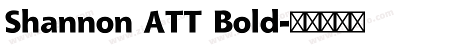 Shannon ATT Bold字体转换